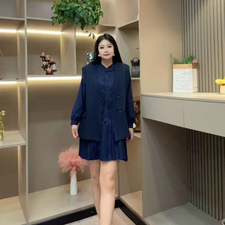 秋季马甲-娃 9388时尚气质潮流显瘦西服款设计胖MM大码女装新款