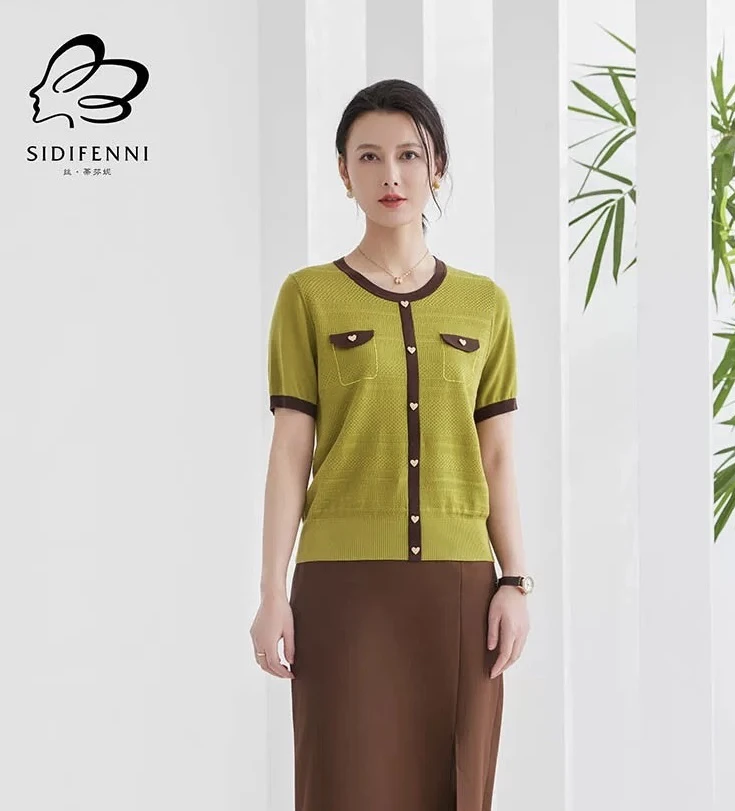 夏季透气小香款短袖96310