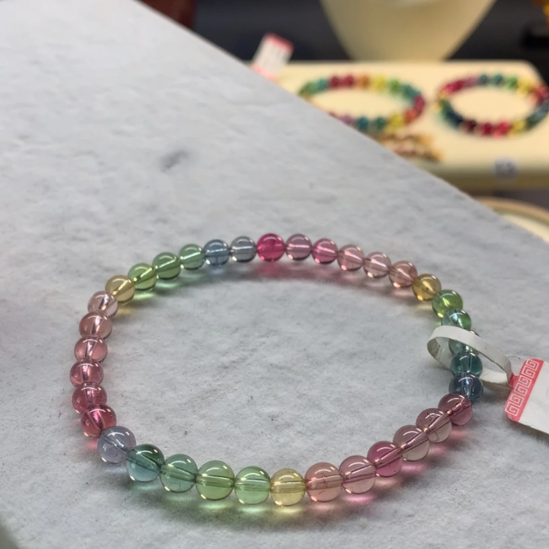 【闪购商品】未镶嵌手链碧玺荧光人鱼单圈5.3