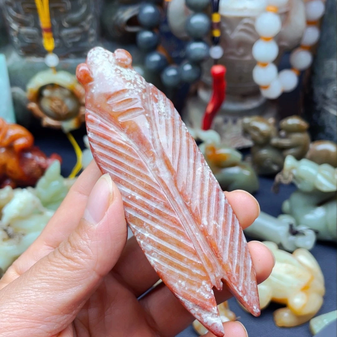 白玉菩提吊坠摆件