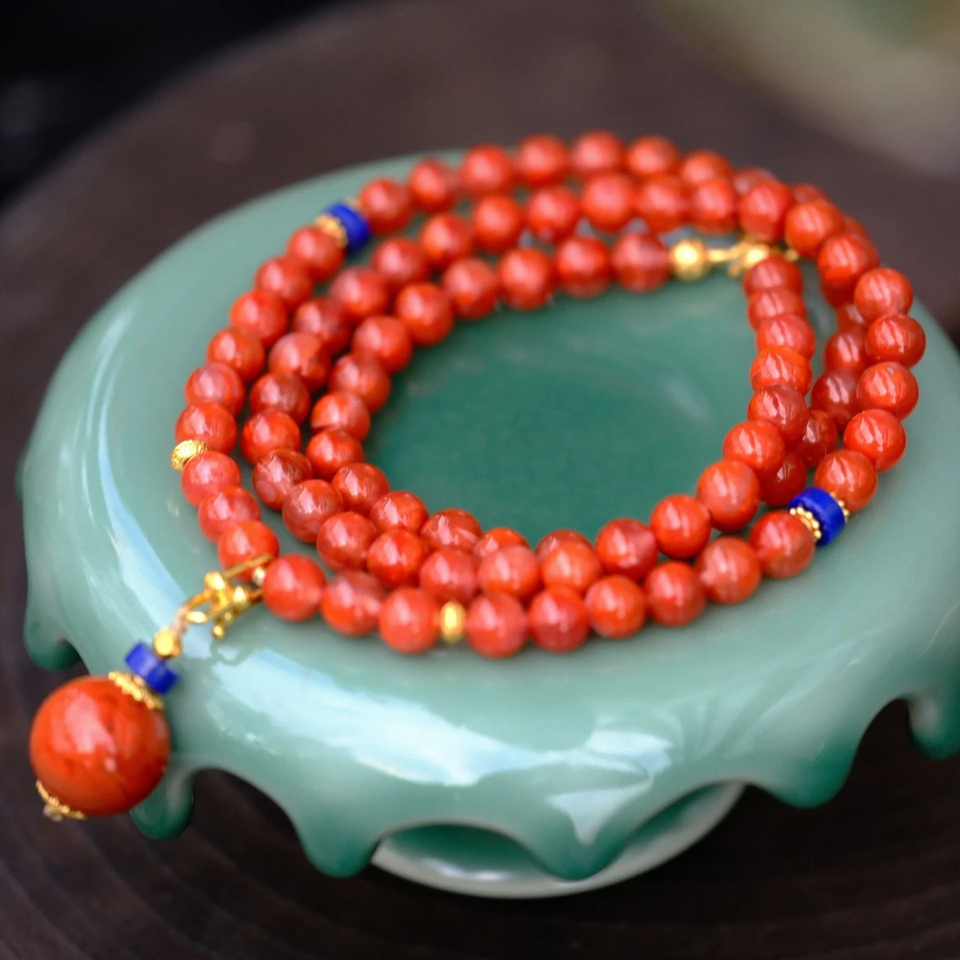 【钰玲珠宝】川料南红火焰纹吊坠项链/多样性发一