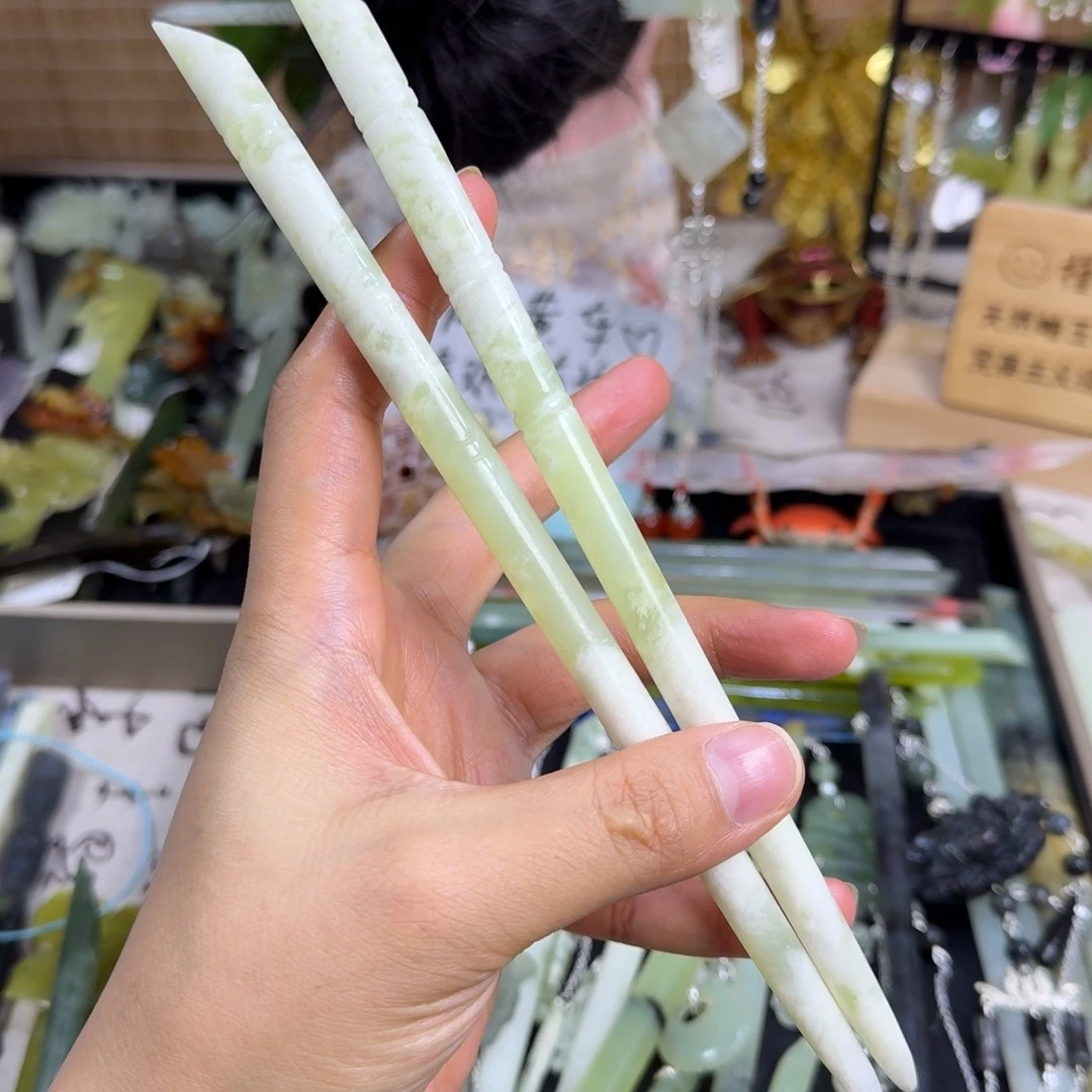 蛇纹石玉未镶嵌发饰6