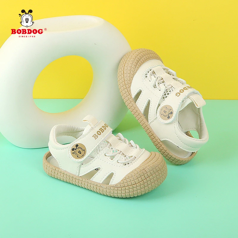 巴布豆婴幼儿凉鞋2025夏季儿童鞋透气凉鞋宝宝沙滩凉鞋包头1-2岁