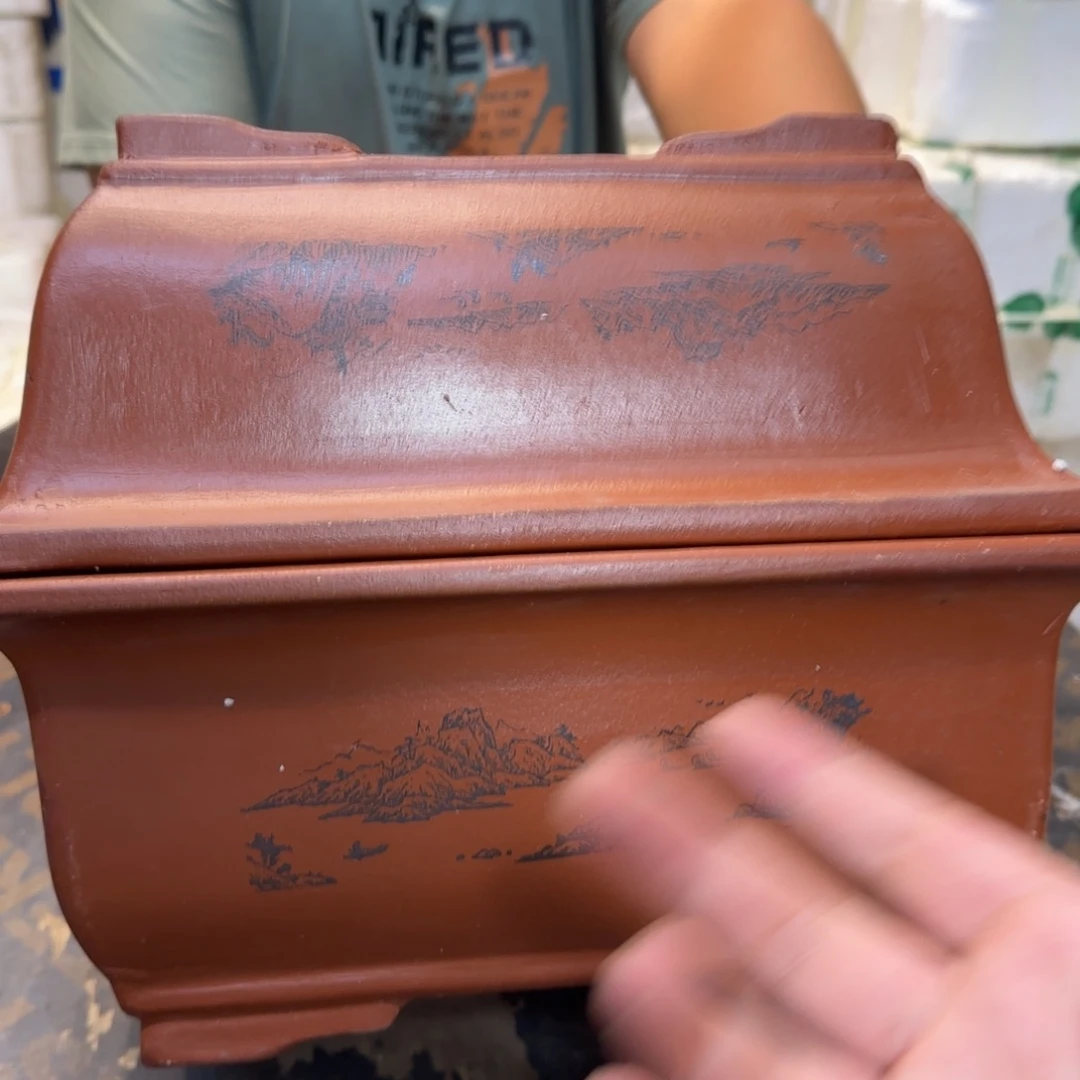 紫砂花盆口径25 18高度10