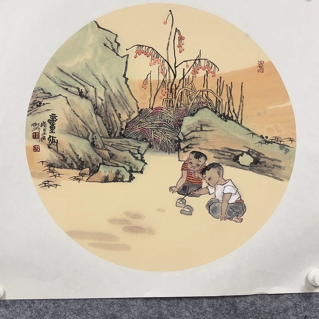 黄***享张树茂国画人物作品
