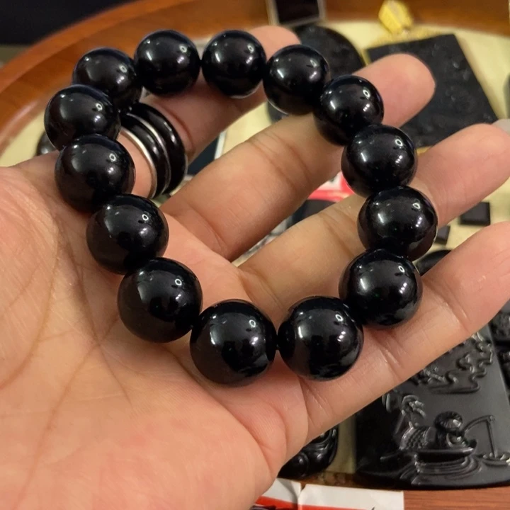 翡翠手链未镶嵌墨翠15