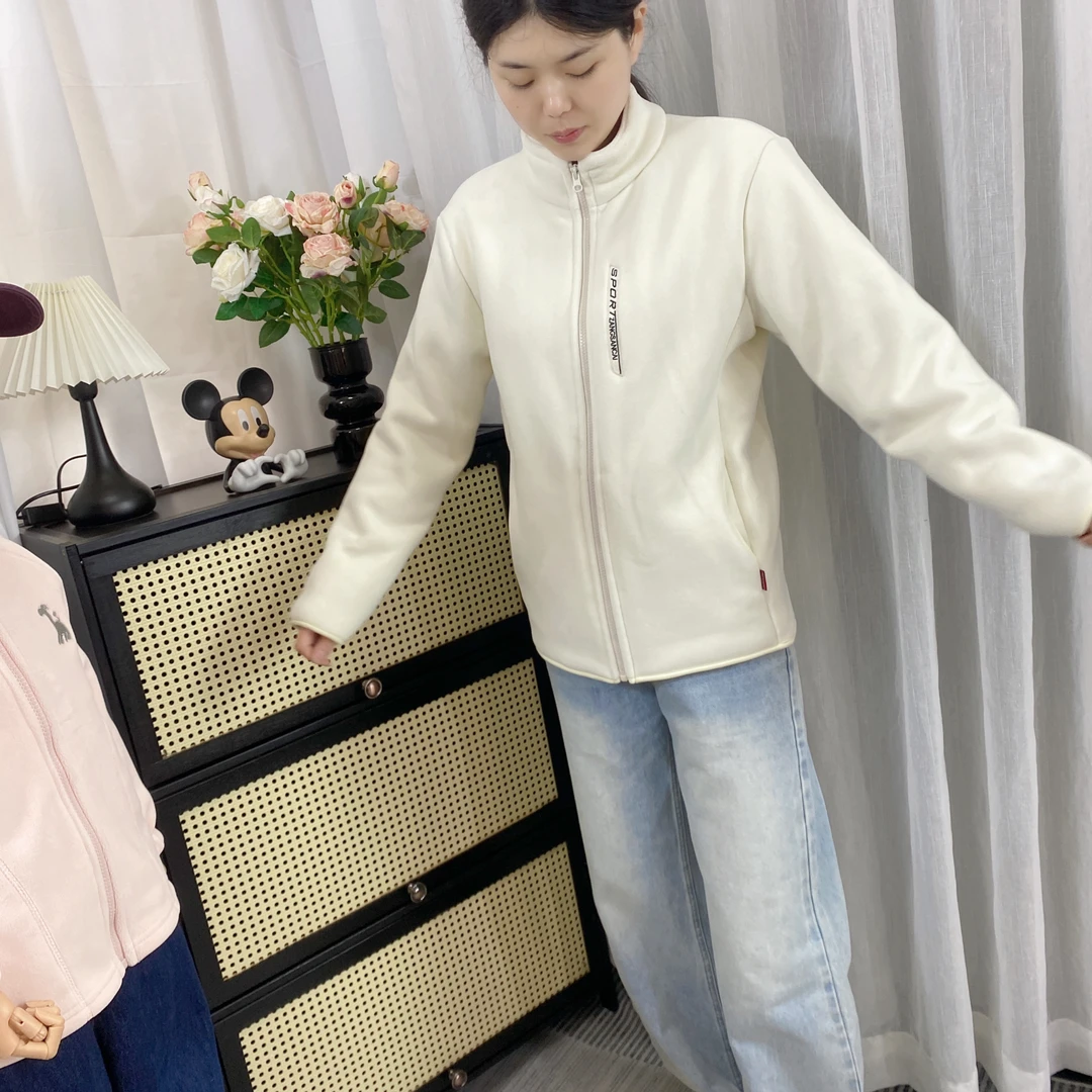 女款奥粒绒加厚保暖外套毛毛外套秋冬百搭冬季