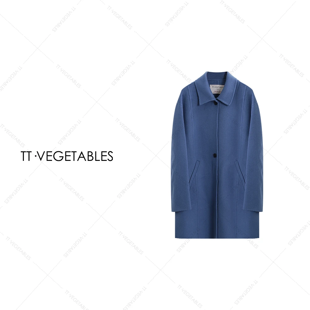 噢芬/小个子 【初瑾】 高支羊毛呢外套老钱风中长款大衣525710