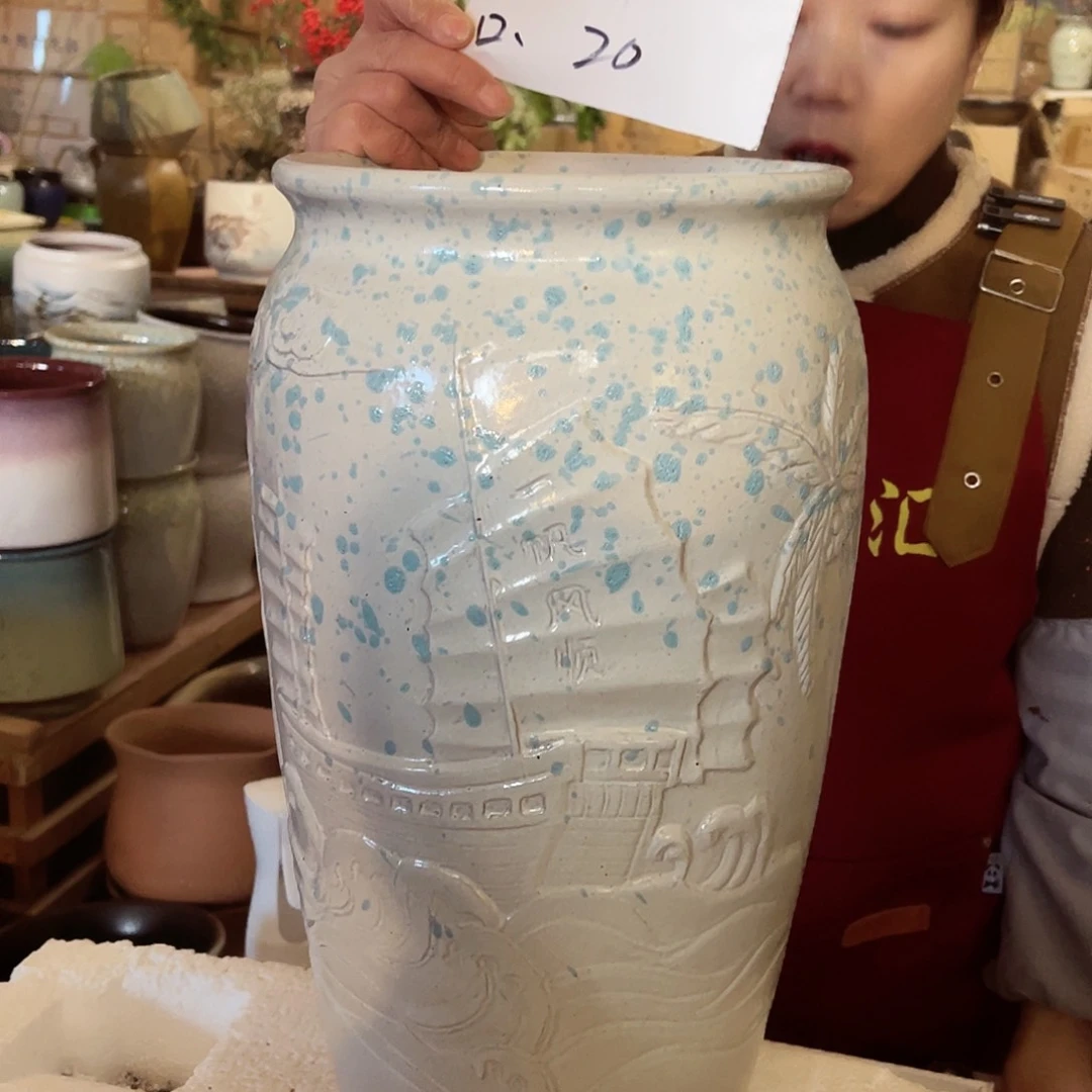 紫砂花盆高度41口径20