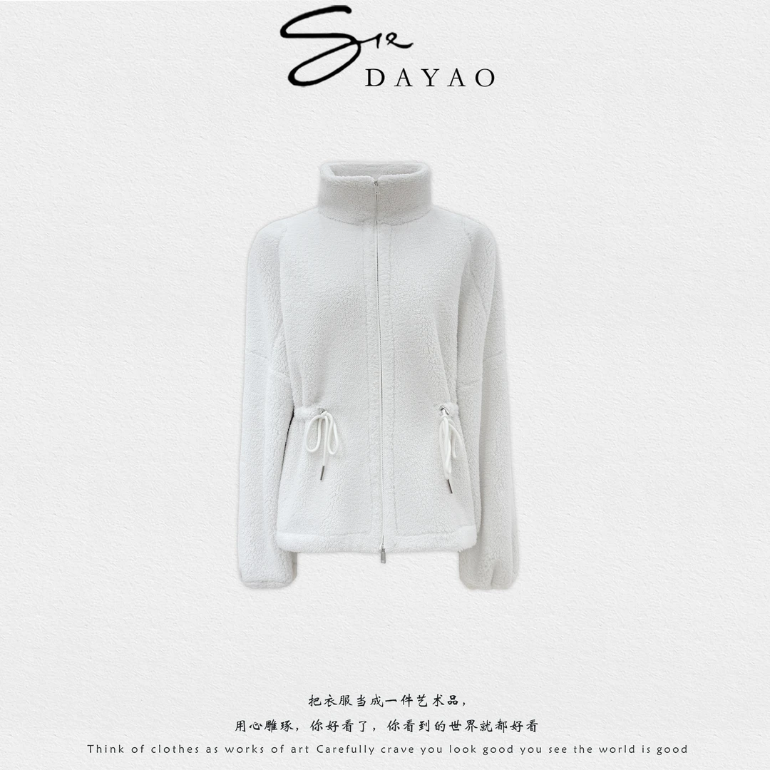「DAYAO」25s冬季短外套圆领立领秋冬外套中长款气质百搭WYA25988