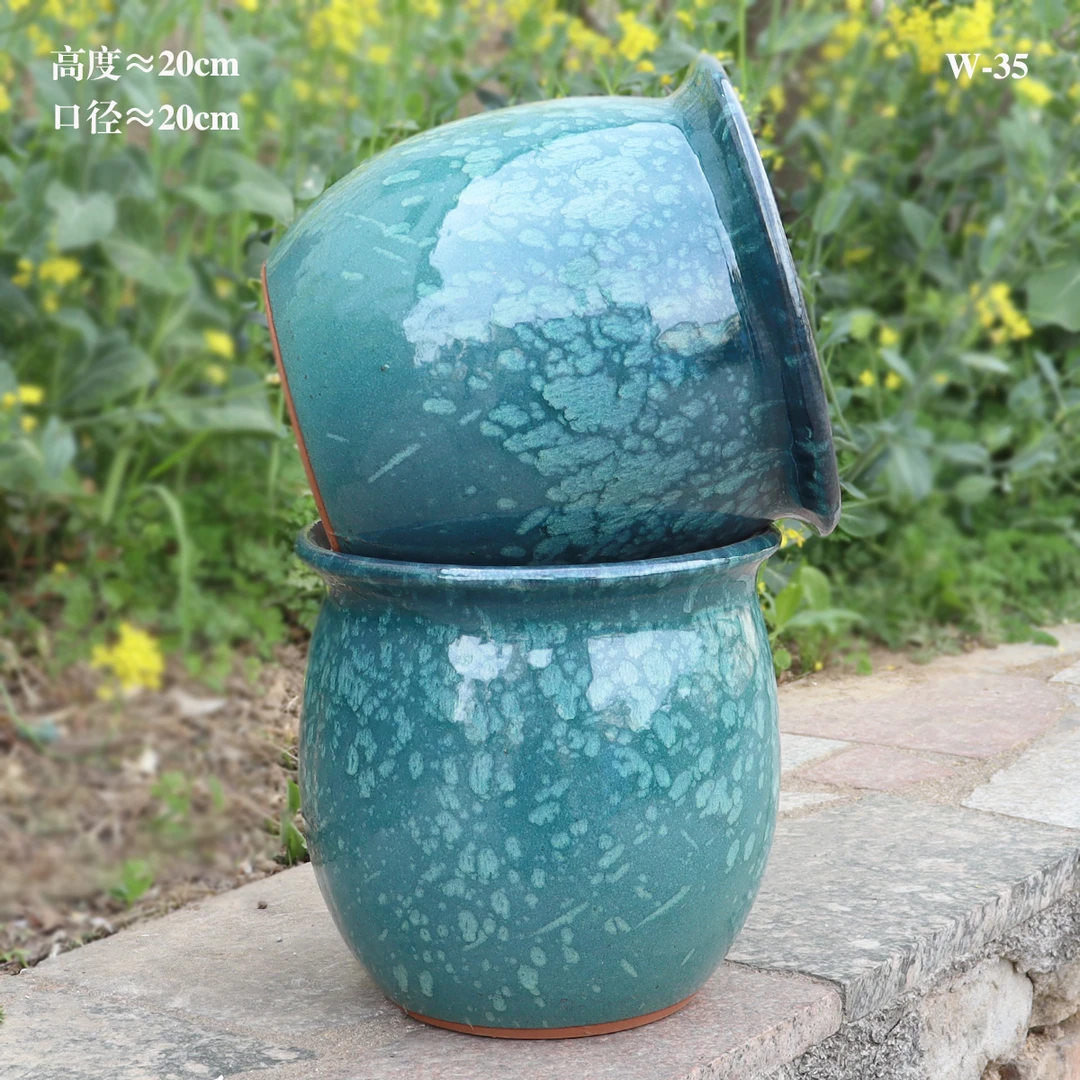 徐W2-35宜兴手工粗陶多肉绿植花盆透气养根创意简约花卉绿植盆