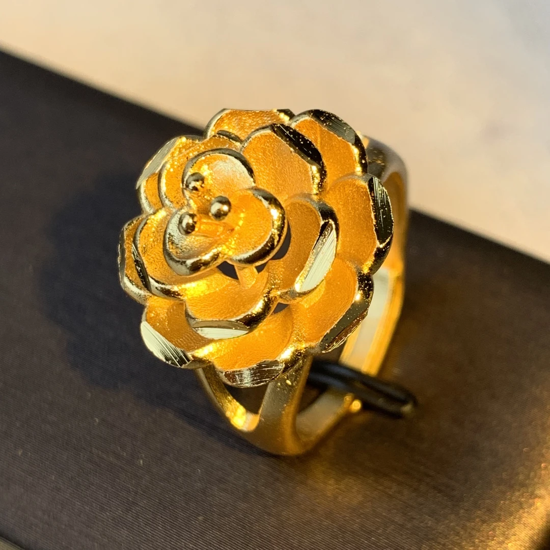 7490【戒指】轻奢精品金色女士戒指