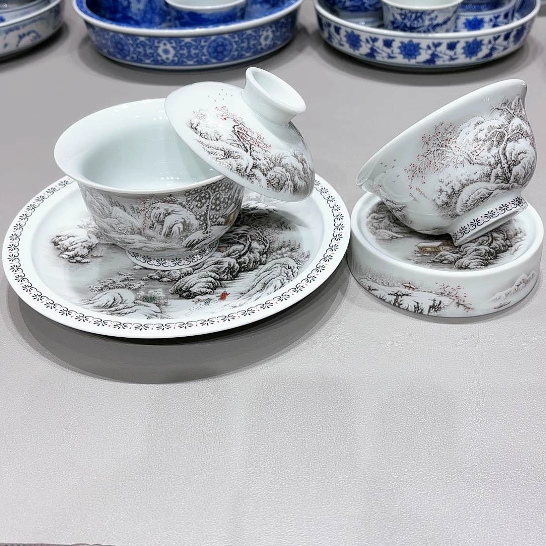 盖碗景德镇高温茶具