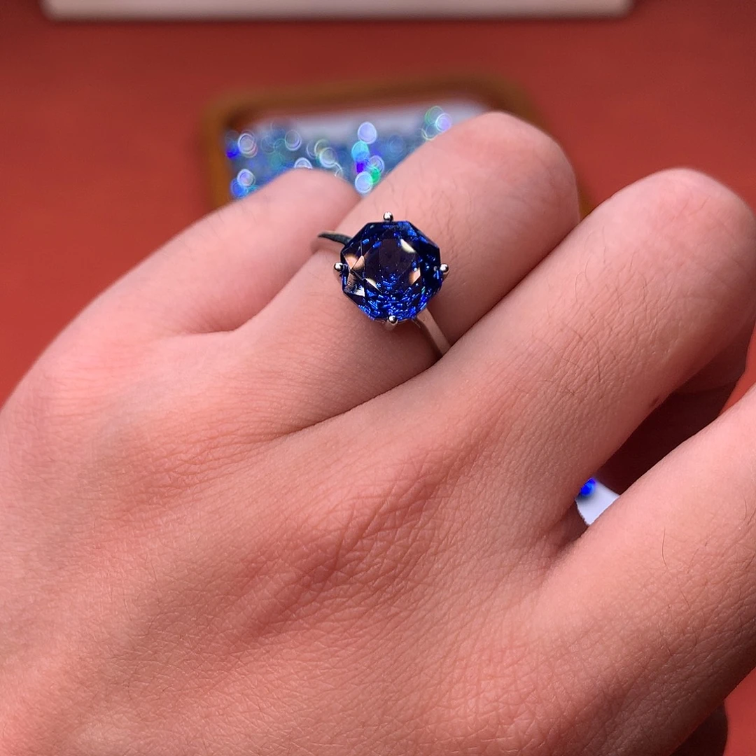 戒指银S925镶嵌托帕石