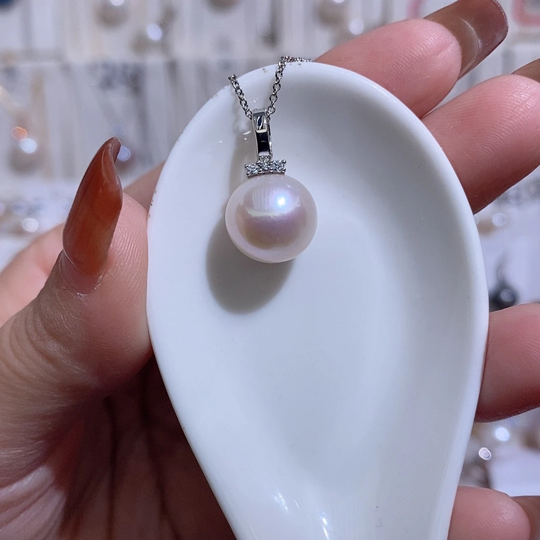 淡水珍珠吊坠(赠链)未镶嵌w11.7有瑕疵