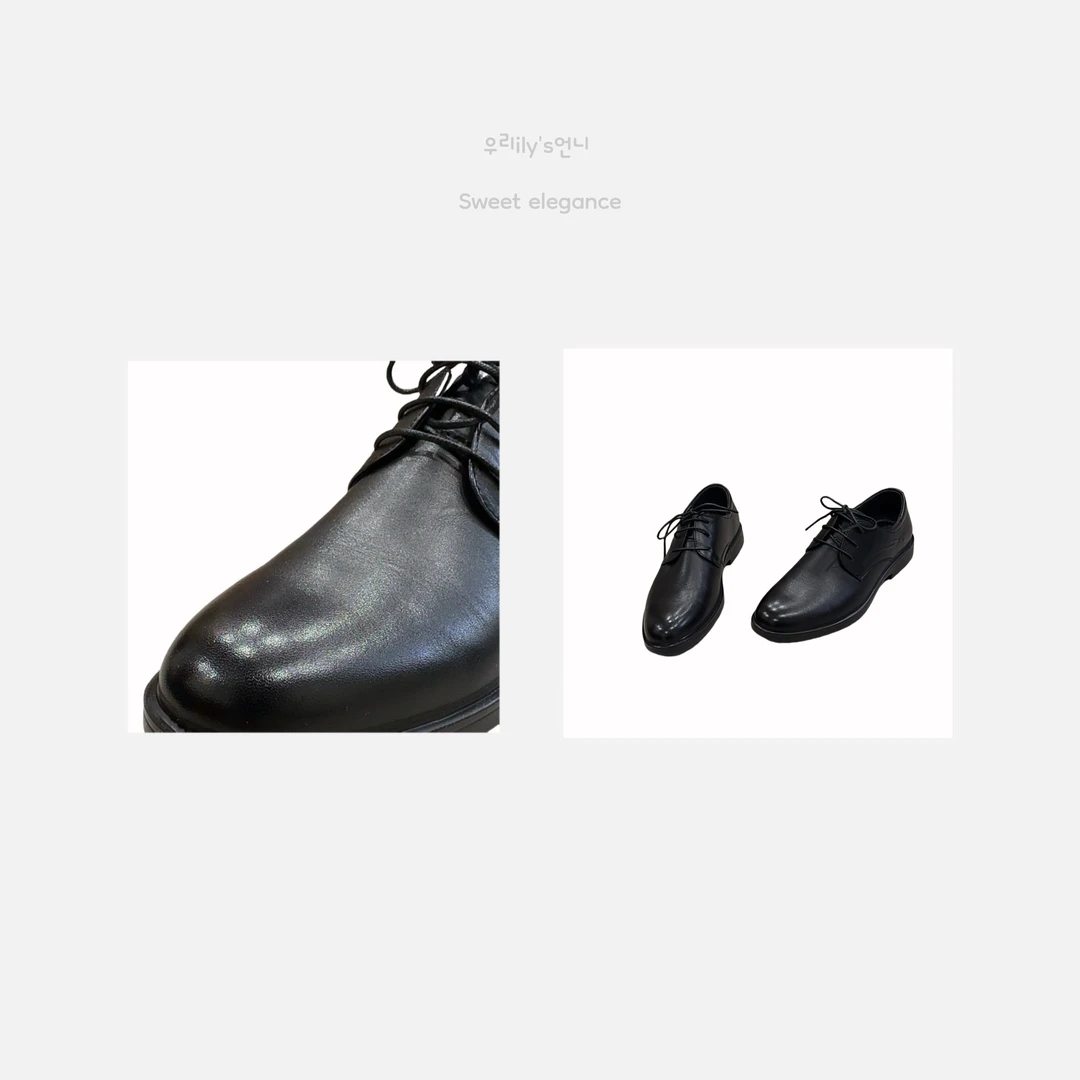 【九万里】男款-韩版真皮商务休闲系带圆头软底男士百搭皮鞋春季