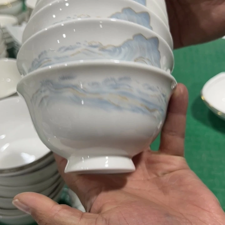 瓷片高脚腕十个微瑕4.5寸