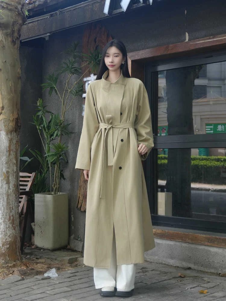 风衣外套女高个子加长秋季新款款式英伦风气质大衣设计感小众衣服
