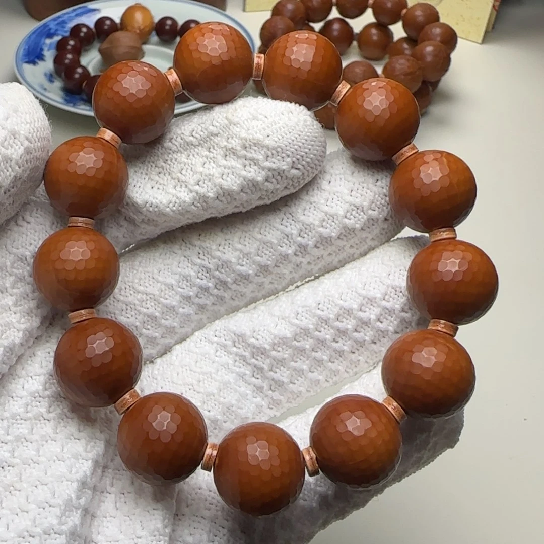 橄榄核手串钻石面纯刀铲