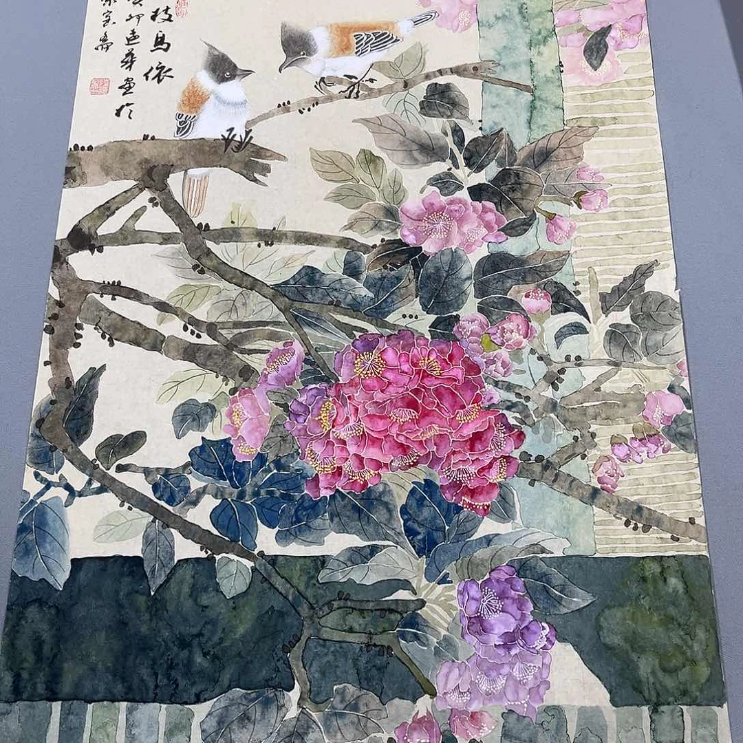 国画国画老师手绘作品