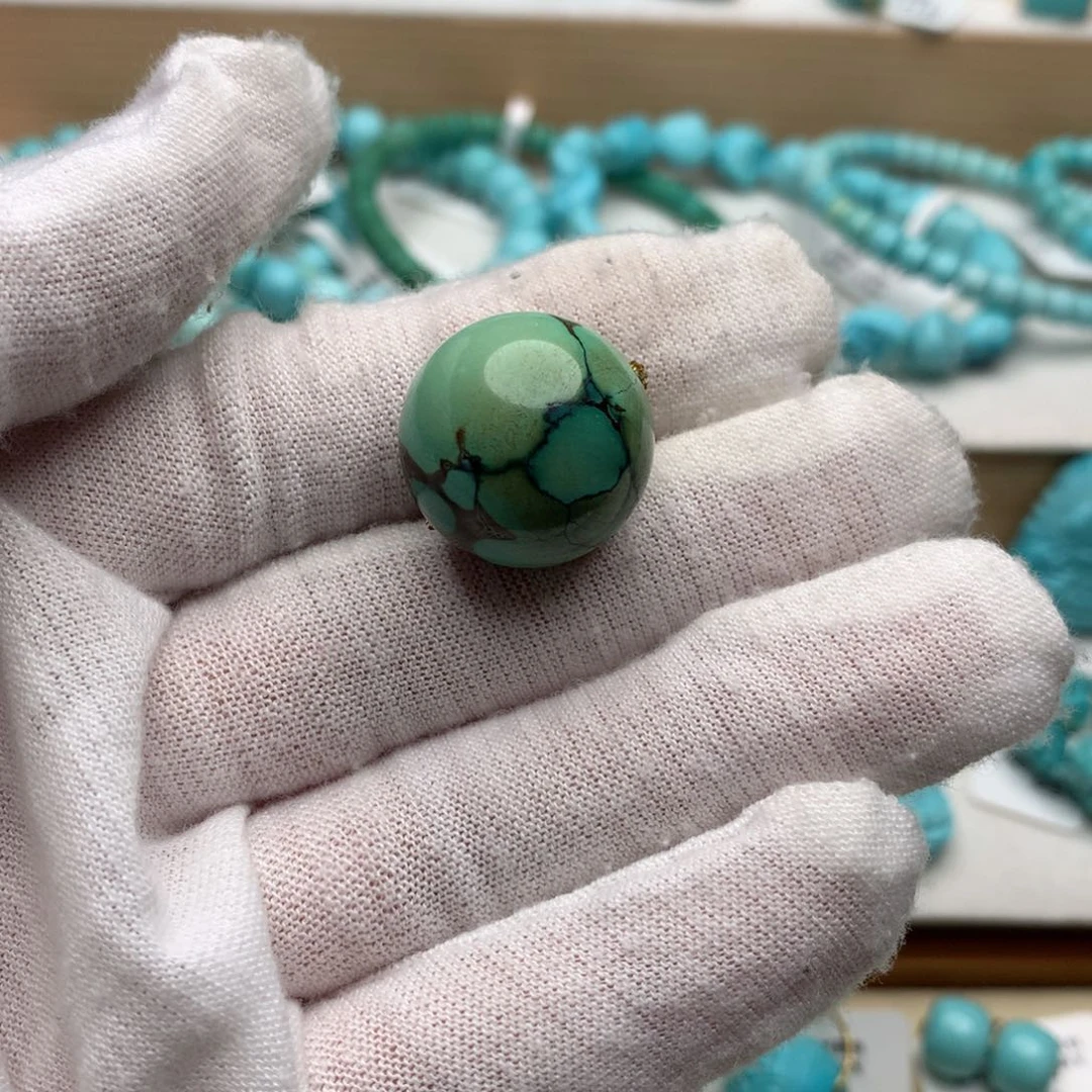 绿松石未镶嵌珠宝奇石18.3mm