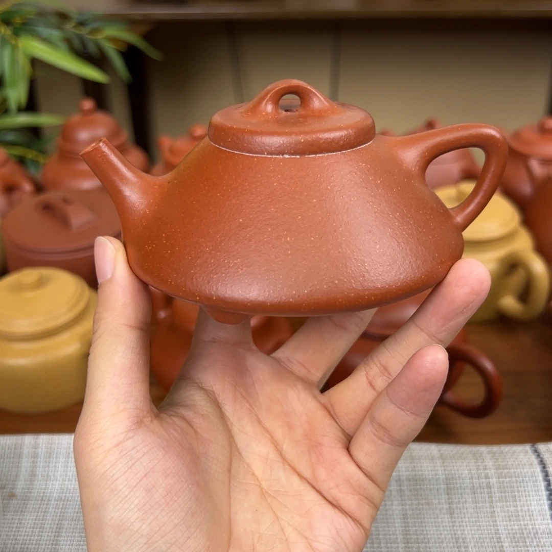 紫砂茶壶紫砂壶合瓢红降坡150cc