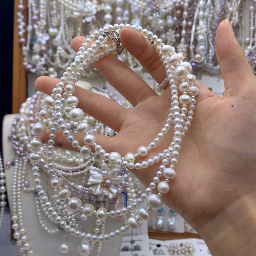 浪***屋合金淡水珍珠项链耳饰