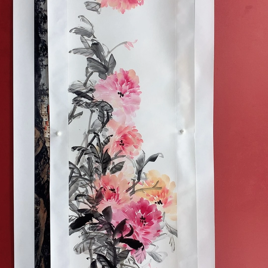 国画国画作品欣赏六尺对开