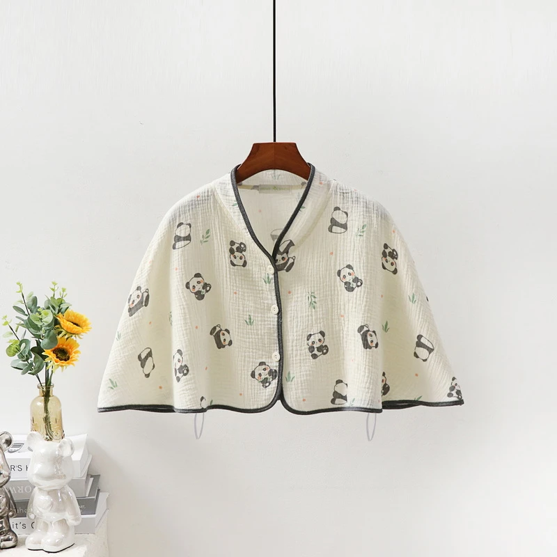 维雨纯棉纱布孕妇月子披肩保暖护肩颈空调房喂奶服办公室睡觉神器