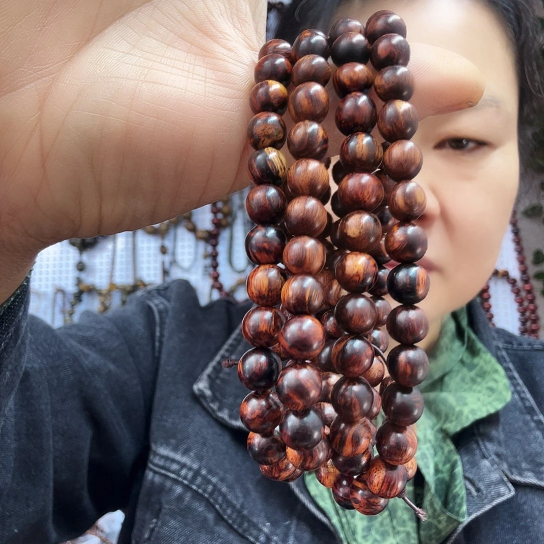 扇子黄花梨的0.8的108粒