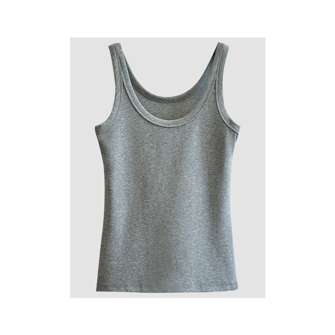 2025春夏升级版工字背心 基础款b备高弹力螺纹显瘦内搭小背心打底