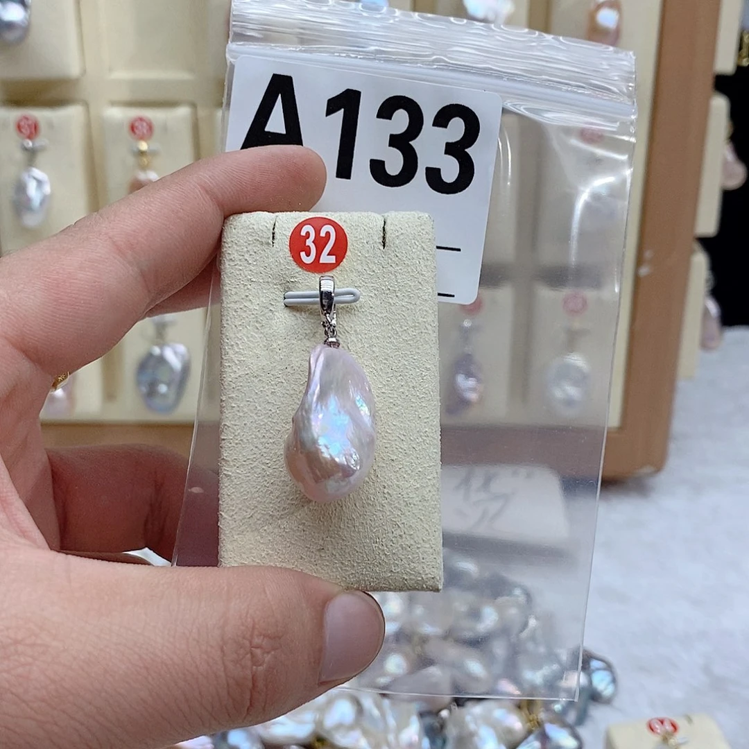 银S925镶嵌颈饰淡水珍珠