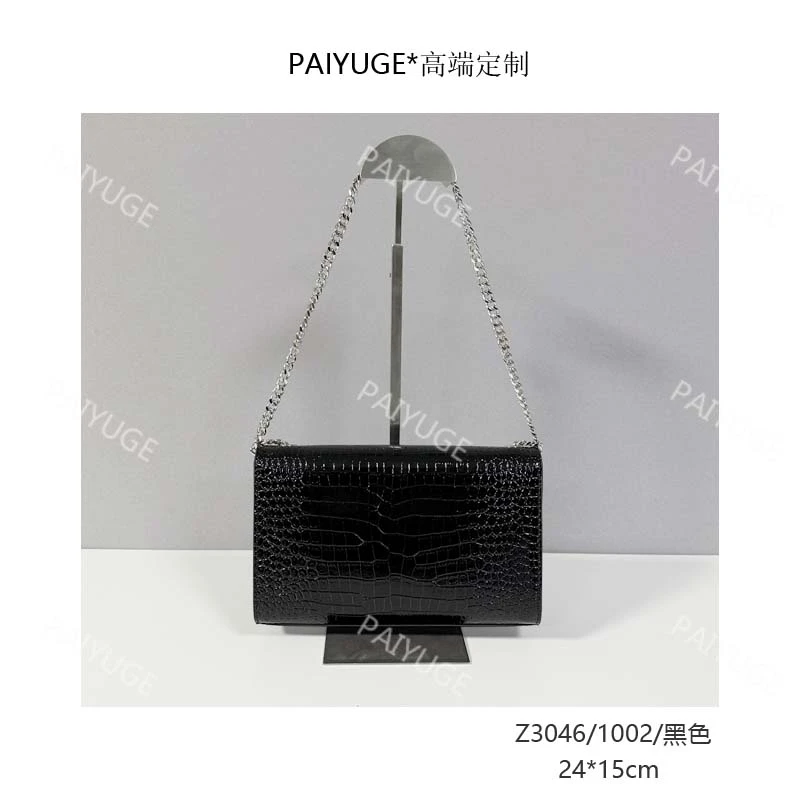 Z3046/1002/黑色 paiyuge高端订制百搭女士单肩包斜挎包2442孤品