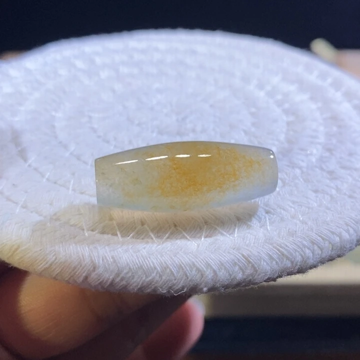 翡翠未镶嵌吊坠(不含链)翡翠冰飘黄橄榄珠