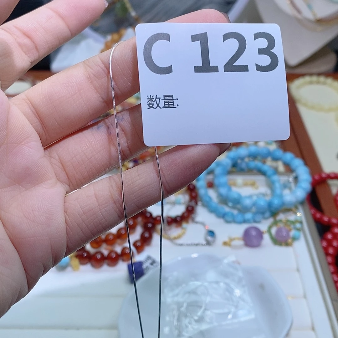 水晶珠宝半成品银S925镶嵌C123