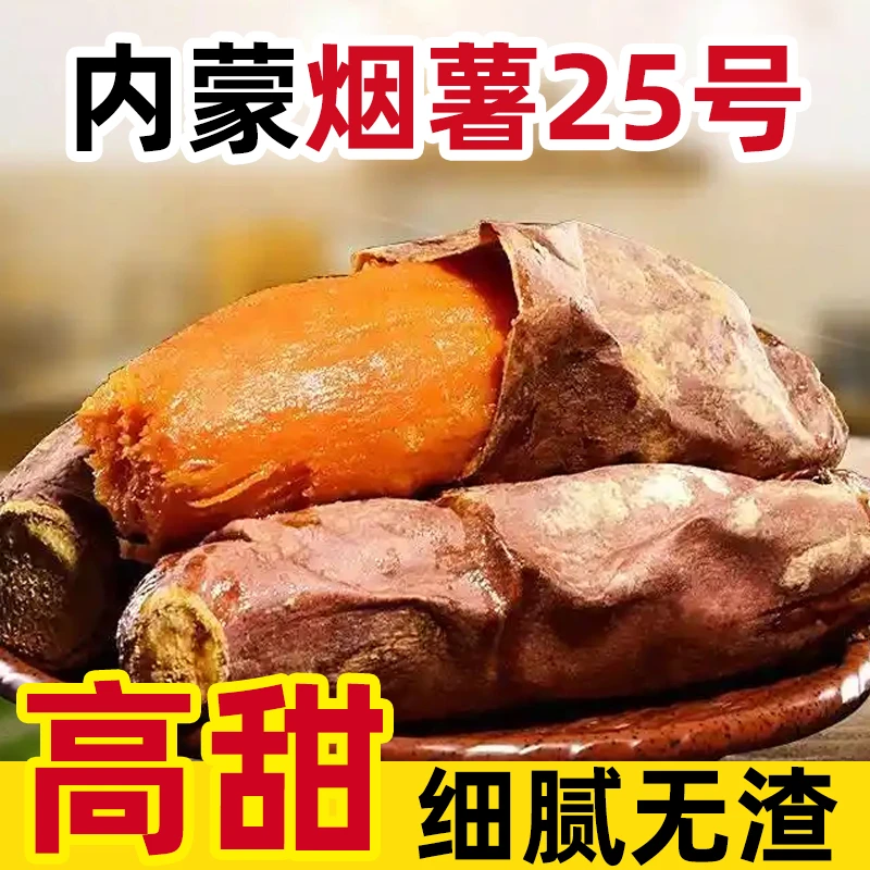 内蒙沙地蜜薯烟薯25号新鲜红薯香甜薯板栗烤地瓜糖心包邮