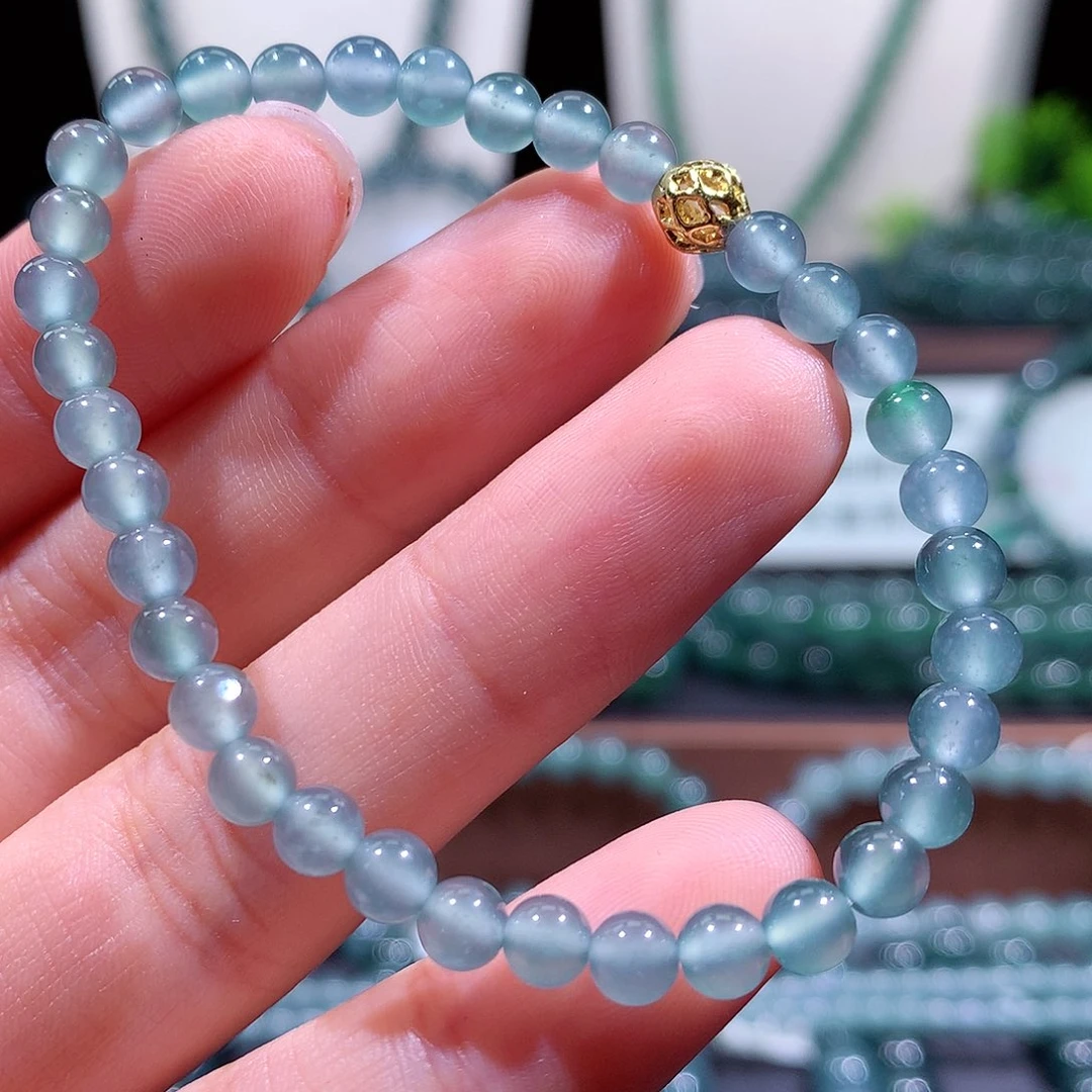 翡翠未镶嵌手链天然a货翡翠手串5