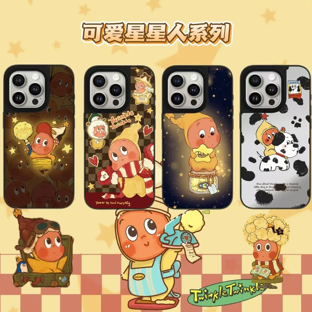 Twinkle五角许愿瓶星星人苹果16promax手机壳适用iPhone15防摔套
