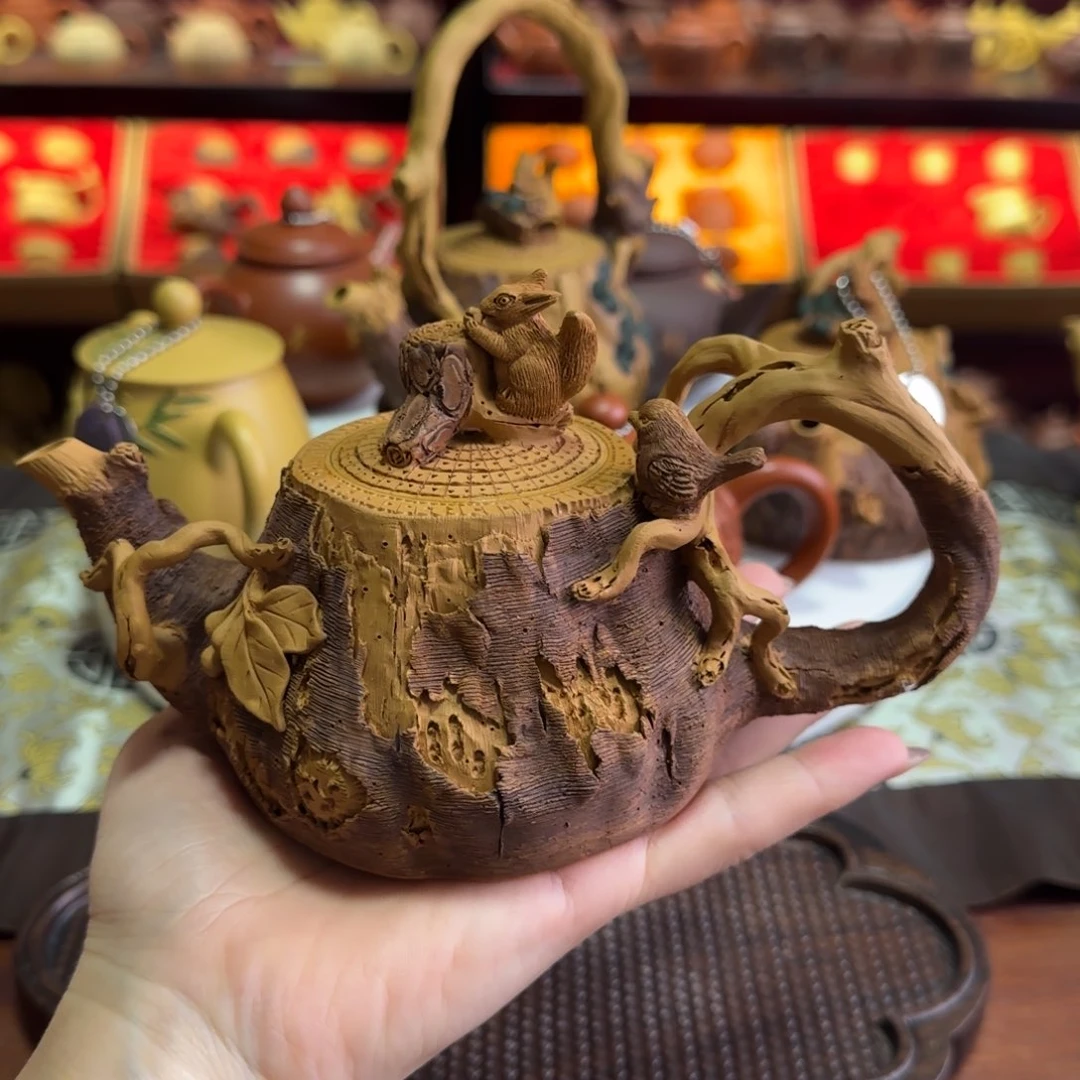 茶壶紫砂枯木松鼠