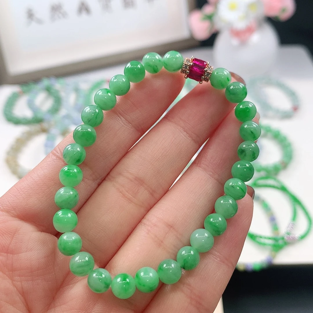 翡翠未镶嵌手链6mm