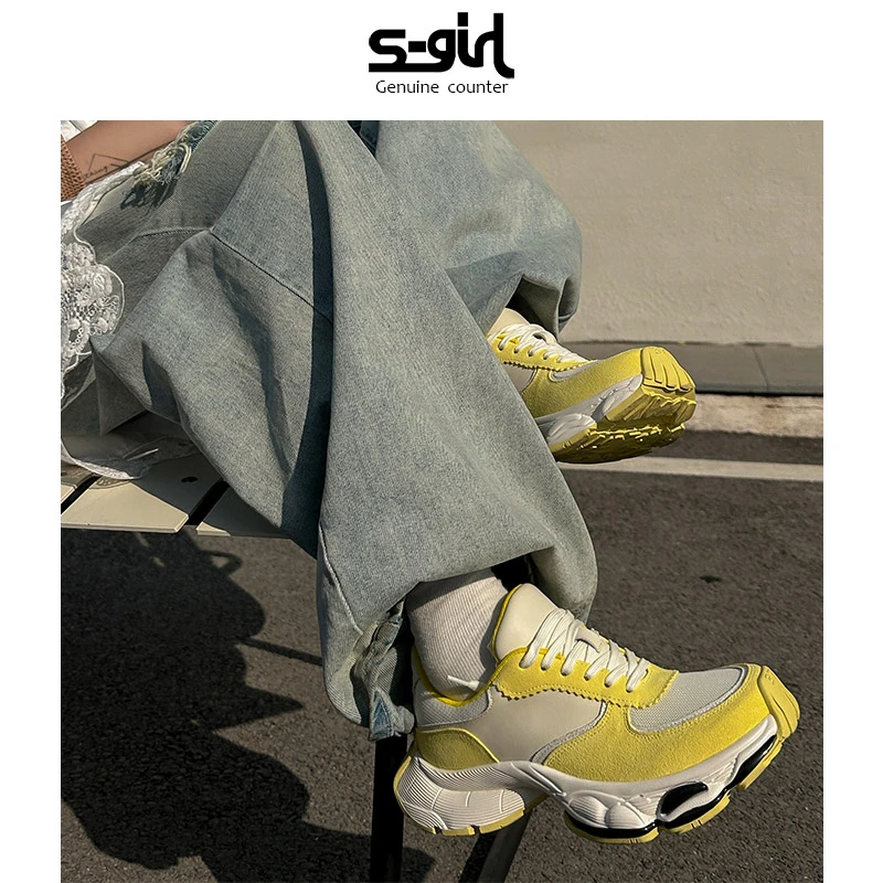 SGIRL TWTW正品厚底老爹鞋女2025春季新款透气拼色百搭休闲运动鞋