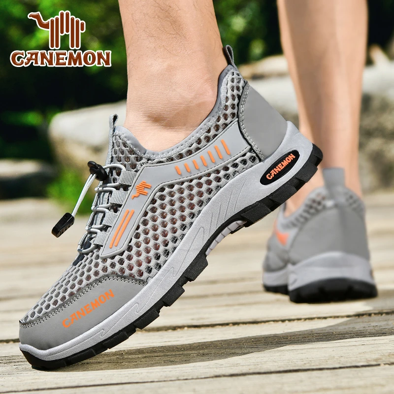 领航骆驼新款夏季涉水男鞋透气网眼镂空防滑轻便溯溪鞋户外登山鞋