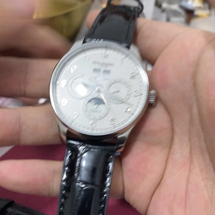 黑***光钢锻造碳不锈钢机械机芯