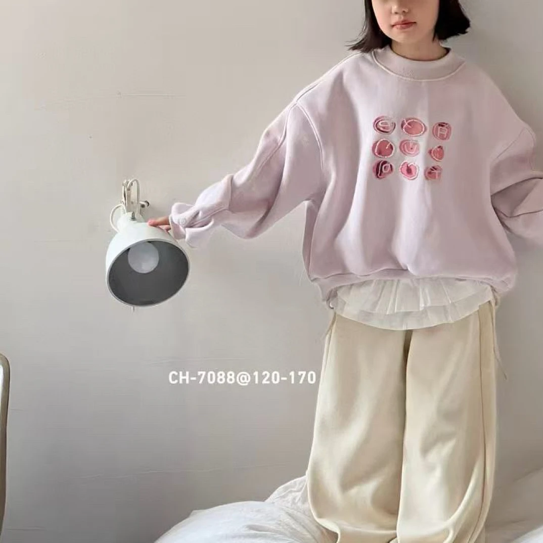 17088高端潮流时尚百搭休闲童装时尚百搭加绒卫衣B16-3-3