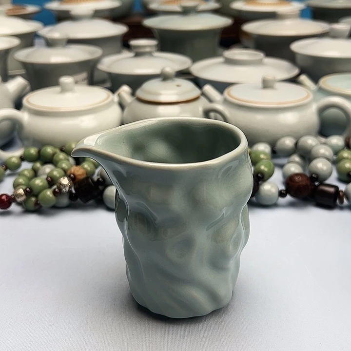 杯仿古釉天青公道杯原矿原釉原产地