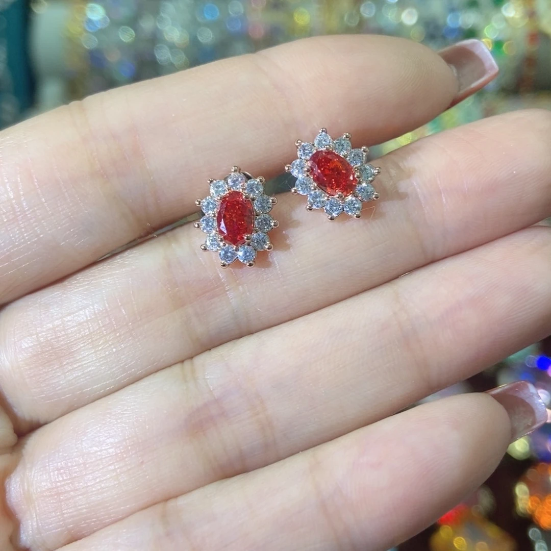 66锆石（处理）耳钉