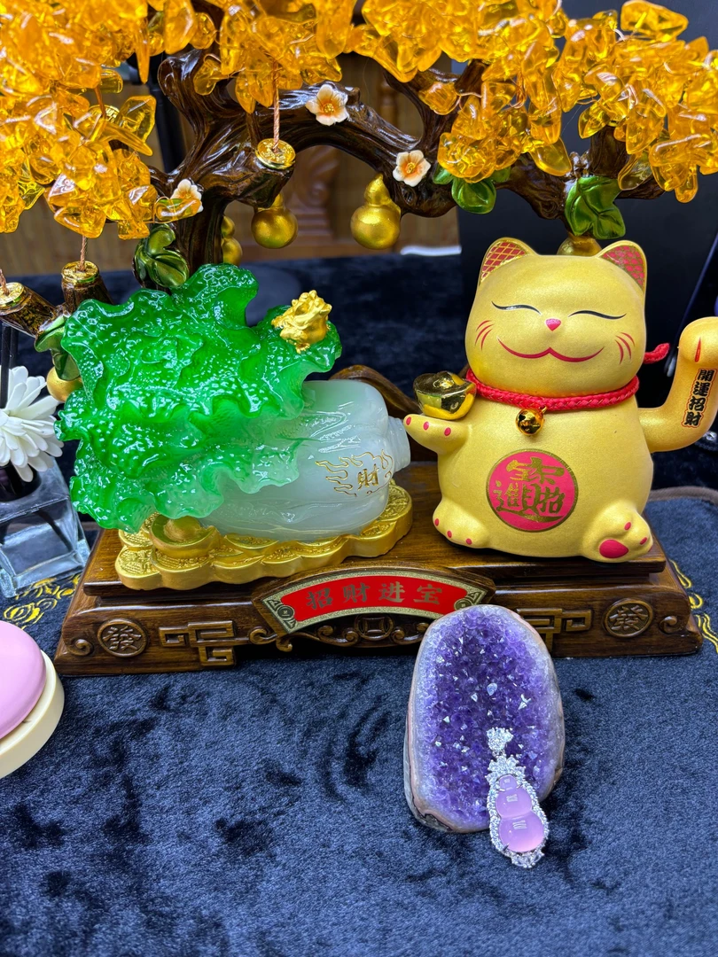 【双十二大促商家】时尚百搭粉紫葫芦翡翠吊坠