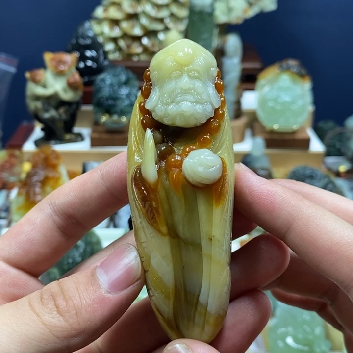 岫玉未镶嵌手把件