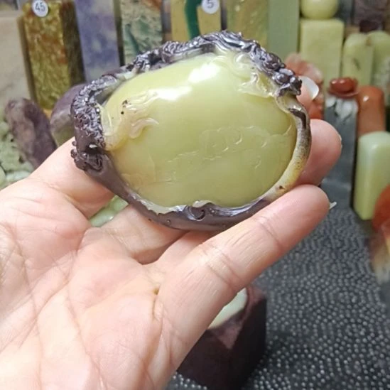 青田石白*青田龙蛋石