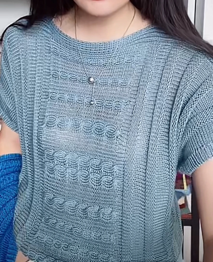 夏季凉爽舒适蚕丝手编线亚麻线横向编织